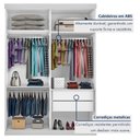 Ver imagem 4 de Guarda Roupa Solteiro Premium Bella 138cm com Espelho 2 Portas 2 Gavetas Espresso Móveis