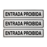 Combo 6 Placas De Sinalização Entrada Proibida 30x7 Acesso - B-519 F9e - 1