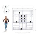 Ver imagem 4 de Guarda Roupa Casal Versalles 2 Portas de Correr 6 Gavetas Marrom/Cinamomo