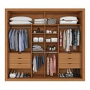 Ver imagem 2 de Guarda Roupa Casal Versalles 2 Portas de Correr 6 Gavetas Marrom/Cinamomo