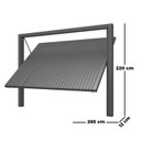 Ver imagem 4 de Portão de Aço Contrapeso com Painel em Chapa Frisada 220x265x12