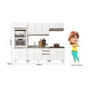 Ver imagem 3 de Cozinha Completa Modulada Torre Quente 5 Peças 100% MDF Angela Branco/Bianco Tok/UV