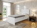 Ver imagem 1 de Cama Solteiro Mdf/mdp Larissa com Baú Organização e Armazenamento