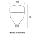 Ver imagem 2 de Lampada Led T120 E27 50w 4000lm 100-240v 6500k - Blumenau