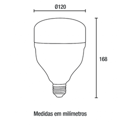 Lampada Led T120 E27 50w 4000lm 100-240v 6500k - Blumenau - 2
