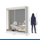 Ver imagem 6 de Guarda-Roupa Solteiro 2 Porta de Correr e 6 Espelhos Mia Yescasa Branco