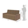 Sofa Cama 4 Lugares Retrátil e Reclinável Paris 2,10m Veludo Marrom - Luxo Estofados - 6