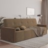Sofa Cama 4 Lugares Retrátil e Reclinável Paris 2,10m Veludo Marrom - Luxo Estofados - 1
