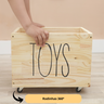 Baú de Madeira Little Toys Organizador para Brinquedos com Rodinhas - 5