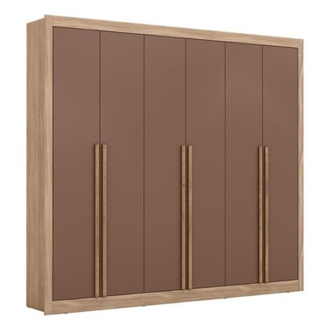 Guarda-roupa 6 Portas 6 Gavetas Mdp Cannes Maxel