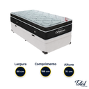 Ver imagem 3 de Cama Box Baú Solteiro Branco e Colchão Elegant Superpocket Molas Ensacadas Ortobom