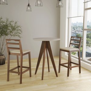 Conjunto Bistrô 1 Mesa 2 Banquetas Denver