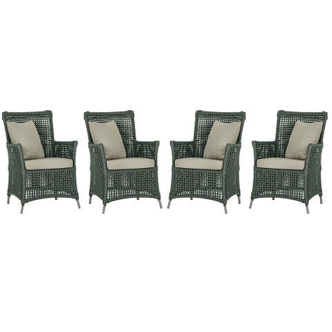 4 Poltronas Igapó Alumínio Micro Pintura Fendi Corda Náutica Estofado 7