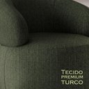 Ver imagem 5 de Poltrona Orgânica Eloah Funcional Atemporal Base Giratória Linho Premium Turco Verde