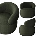 Ver imagem 2 de Poltrona Orgânica Eloah Funcional Atemporal Base Giratória Linho Premium Turco Verde