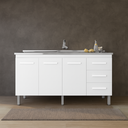 Ver imagem 2 de Balcão para Pia 1,50 Diana - Branco