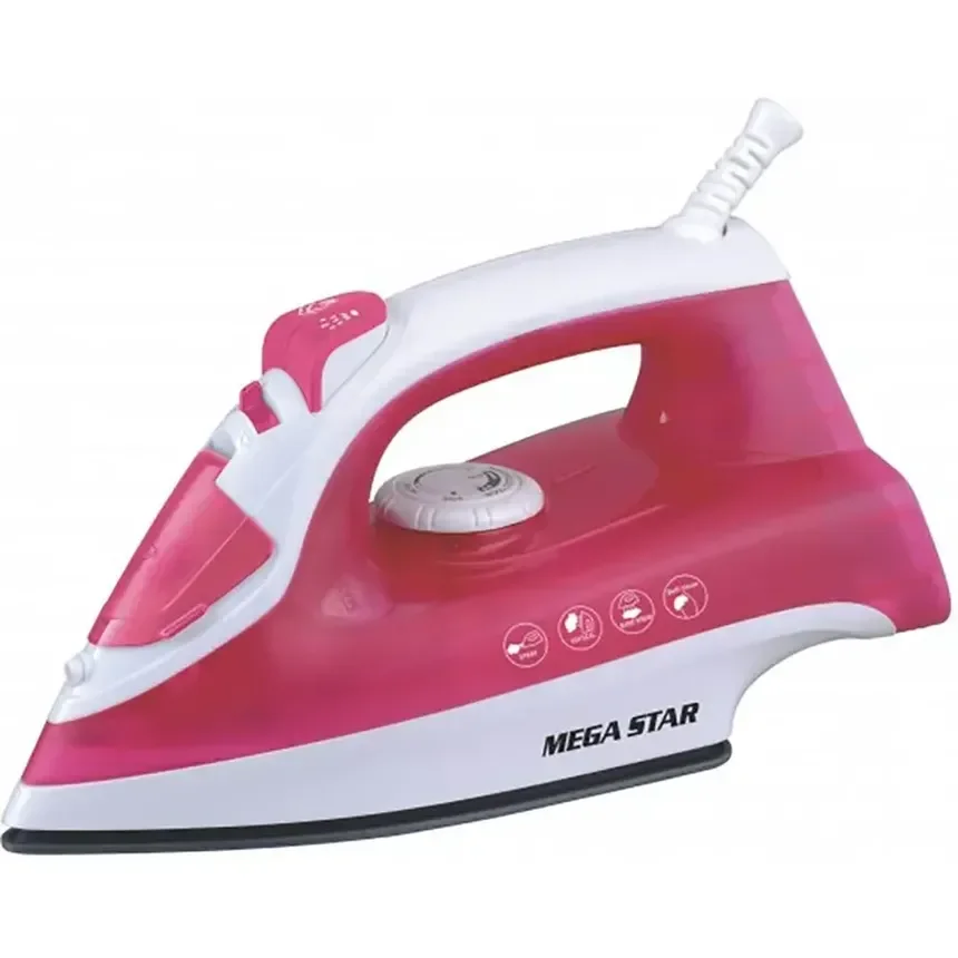 Ferro de Passar a Vapor Mega Star Rosa 220v - 3