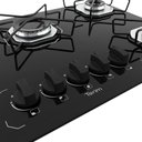Ver imagem 5 de Cooktop 5 Bocas Terim Vidro Preto com 6 Apoios