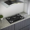 Ver imagem 2 de Cooktop 5 Bocas Terim Vidro Preto com 6 Apoios