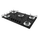 Ver imagem 1 de Cooktop 5 Bocas Terim Vidro Preto com 6 Apoios