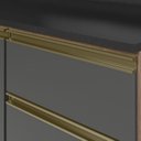 Ver imagem 5 de Cozinha Completa Modulada Torre Quente 5 Peças 100% MDF Angela Cinza/Carvalho Tok/Chumbo