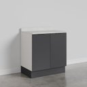 Ver imagem 4 de Balcão 2 Portas 80cm com Tampo com Rodapé Puxador 150cm Ipanema CabeCasa MadeiraOriginals