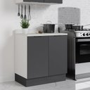 Ver imagem 2 de Balcão 2 Portas 80cm com Tampo com Rodapé Puxador 150cm Ipanema CabeCasa MadeiraOriginals