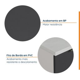 Balcão 2 Portas 80cm com Tampo com Rodapé Puxador 150cm Ipanema CabeCasa MadeiraMadeira - 9