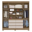Ver imagem 5 de Cômoda London e Guarda Roupa Casal Cádis Amêndola Off White - Demóbile