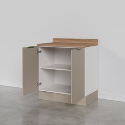 Balcão 2 Portas 80cm com Tampo com Rodapé Puxador 150cm Ipanema CabeCasa MadeiraMadeira - 7