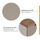 Ver imagem 6 de Balcão Planejado 2 Portas 80cm com Tampo com Rodapé Puxador 150cm Ipanema CabeCasa MadeiraOriginals Branco/Fendi Trama
