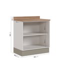 Ver imagem 3 de Balcão 2 Portas 80cm com Tampo com Rodapé Puxador 150cm Ipanema CabeCasa MadeiraOriginals