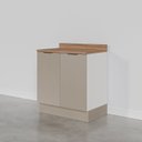 Ver imagem 6 de Balcão 2 Portas 80cm com Tampo com Rodapé Puxador 150cm Ipanema CabeCasa MadeiraOriginals