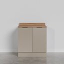 Ver imagem 5 de Balcão 2 Portas 80cm com Tampo com Rodapé Puxador 150cm Ipanema CabeCasa MadeiraOriginals