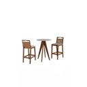 Ver imagem 2 de Conjunto Bistrô 1 Mesa 2 Banquetas Rattan