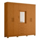 Ver imagem 2 de Guarda Roupa Casal com Espelho 6 Portas 4 Gavetas Virtus 