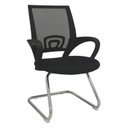 Ver imagem 2 de Kit 2 Cadeiras para Escritório Interlocutor Fixa Tela Mesh Preto