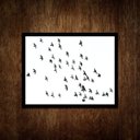 Ver imagem 2 de Quadro Decorativo Minimalista Pássaros Voando 24x18cm - com Vidro:madeira Preta