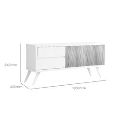Buffet Bellini Plus 1800 Acabamento em Laca Pollo Decor - 2