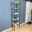 Ver imagem 2 de Estante Style Slim 6 Prateleiras Industrial Natural e Preto
