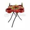 Mesa Mesinha Petisqueira Petisco Bebidas Piscina Dobrável:vermelha - 3
