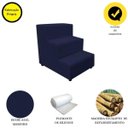 Ver imagem 4 de Escadinha Rampa Subir Sofá Cama Cães Cachorro Gato Suede:azul Marinho