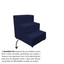 Ver imagem 5 de Escadinha Rampa Subir Sofá Cama Cães Cachorro Gato Suede:azul Marinho