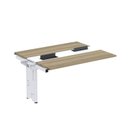 Ver imagem 1 de Complemento de Mesa Plataforma para Coworking para 2 Pessoas 140x120 140cm Industrial Noce Naturalle e Branco Marrom/Marromle