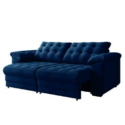 Sofá Retrátil e Reclinável Bipartido 3 Lugares 2,30m Suede Veludo Coliseu Selmer - 2