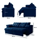 Ver imagem 3 de Sofá Retrátil e Reclinável Bipartido 3 Lugares 2,30m Suede Veludo Coliseu Selmer