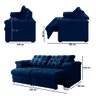 Sofá Retrátil e Reclinável Bipartido 3 Lugares 2,30m Suede Veludo Coliseu Selmer - 3