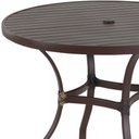 Ver imagem 2 de Mesa Roma com Tampo Ripado 80 Cm Alumínio Cozinha, Edícula, Piscina