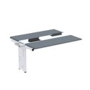 Ver imagem 1 de Complemento de Mesa Plataforma para Coworking para 2 Pessoas 140x120 140cm Industrial Branco e Grafito