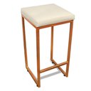 Ver imagem 5 de Banqueta Alta para Cozinha Industrial Kit 3 Nick Bronze e Sintético d03 - D'Rossi Cor Branco